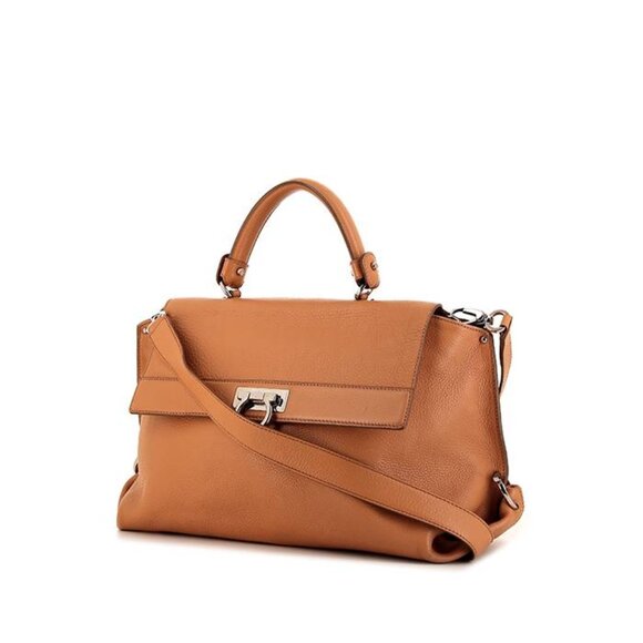 Salvatore Ferragamo Sofia bag in beige leather - Picture 1 of 9